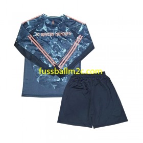 Fußballtrikots Bayern München Kinder Auswärts Trikotsatz 2024-2025 Langarm